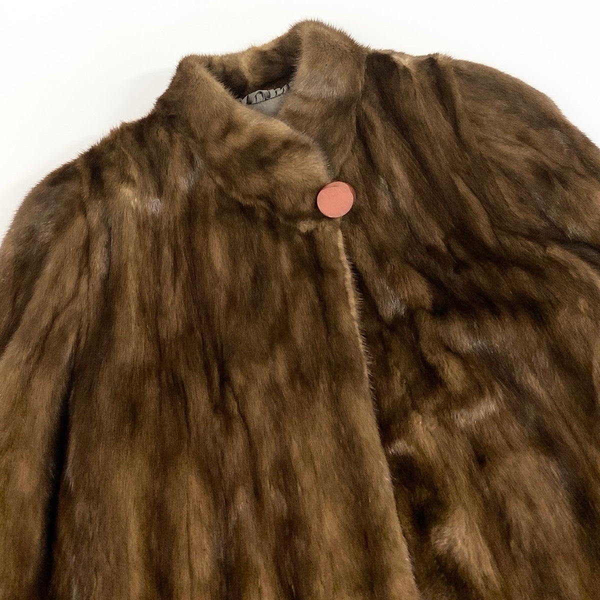 54g8 JINDO SAGA MINK サガミンク 銀サガ パステルミンク ロングファーコート サイズ13 茶系 最高級本毛皮 Mink Fur Long Coatt18r