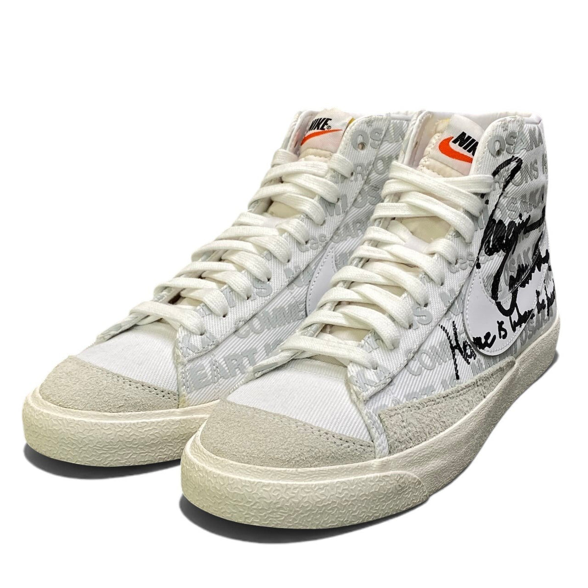 1i13 《美品》 NIKE ナイキ × COMME des GARCONS コムデギャルソン BLAZER MID スニーカー DA5383-100 26cm ホワイト シューズt18r