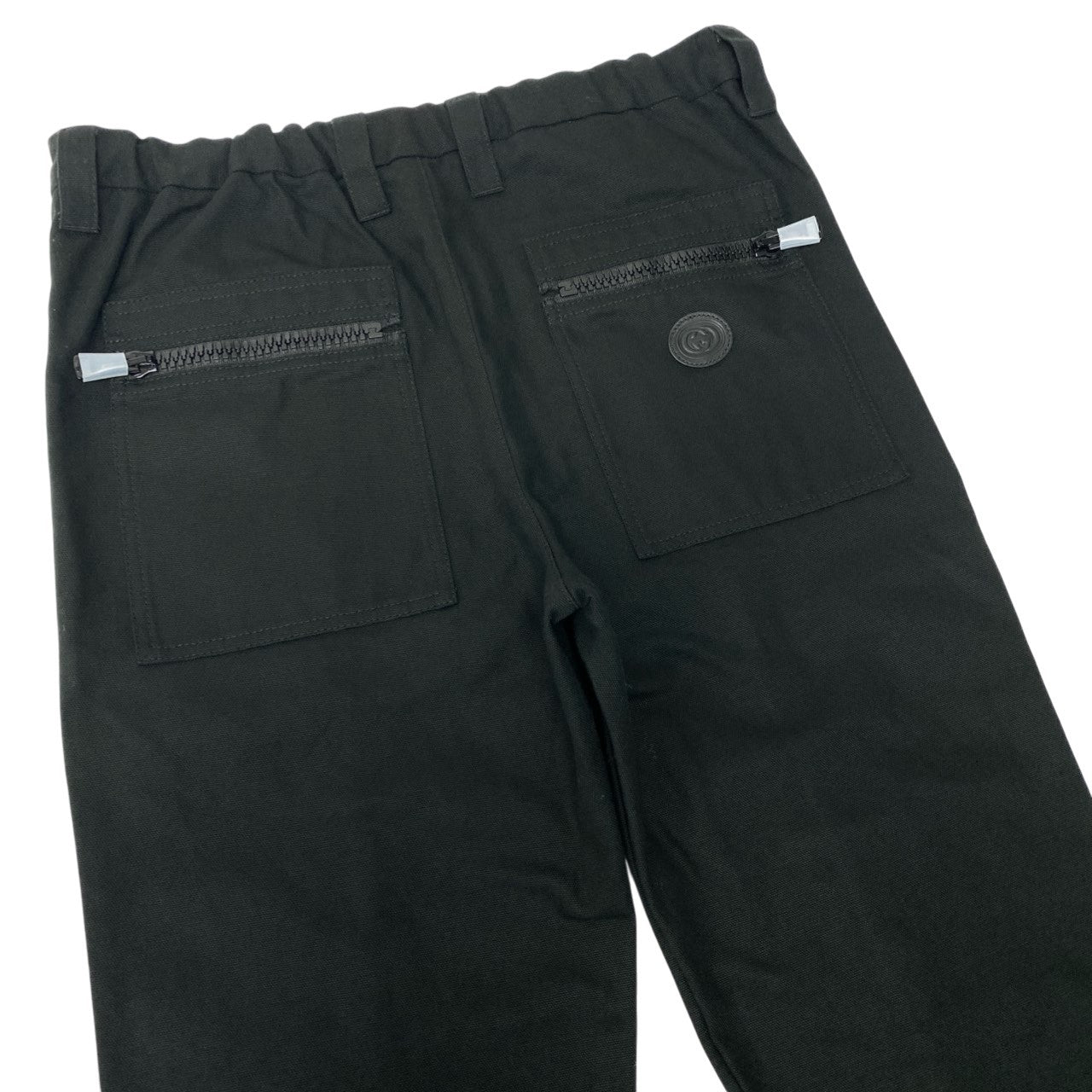 Ic5 【新品保管品】GUCCI グッチ センタージップパンツ コットンパンツ ボトムス 42サイズ ブラック コットン100％ レディース 女性用o07t