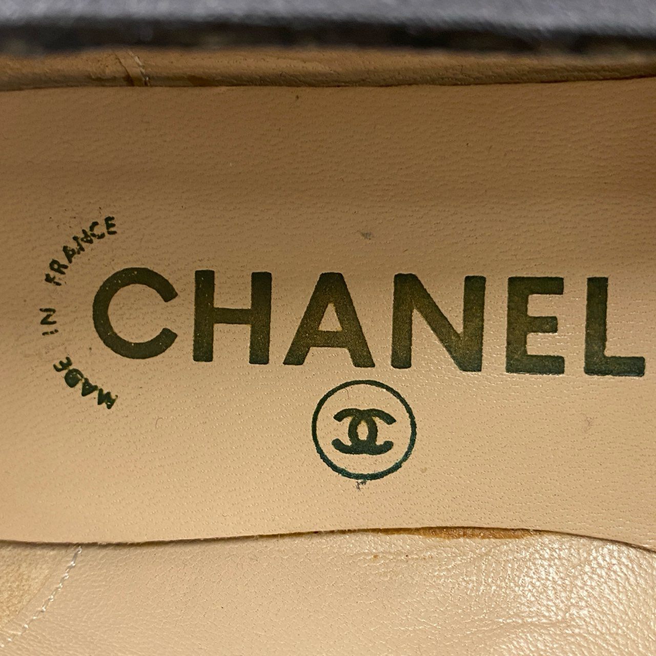 5f18 CHANEL シャネル ココマーク エスパドリーユ シューズ 36 ブラック ホワイト スリッポン フランス製