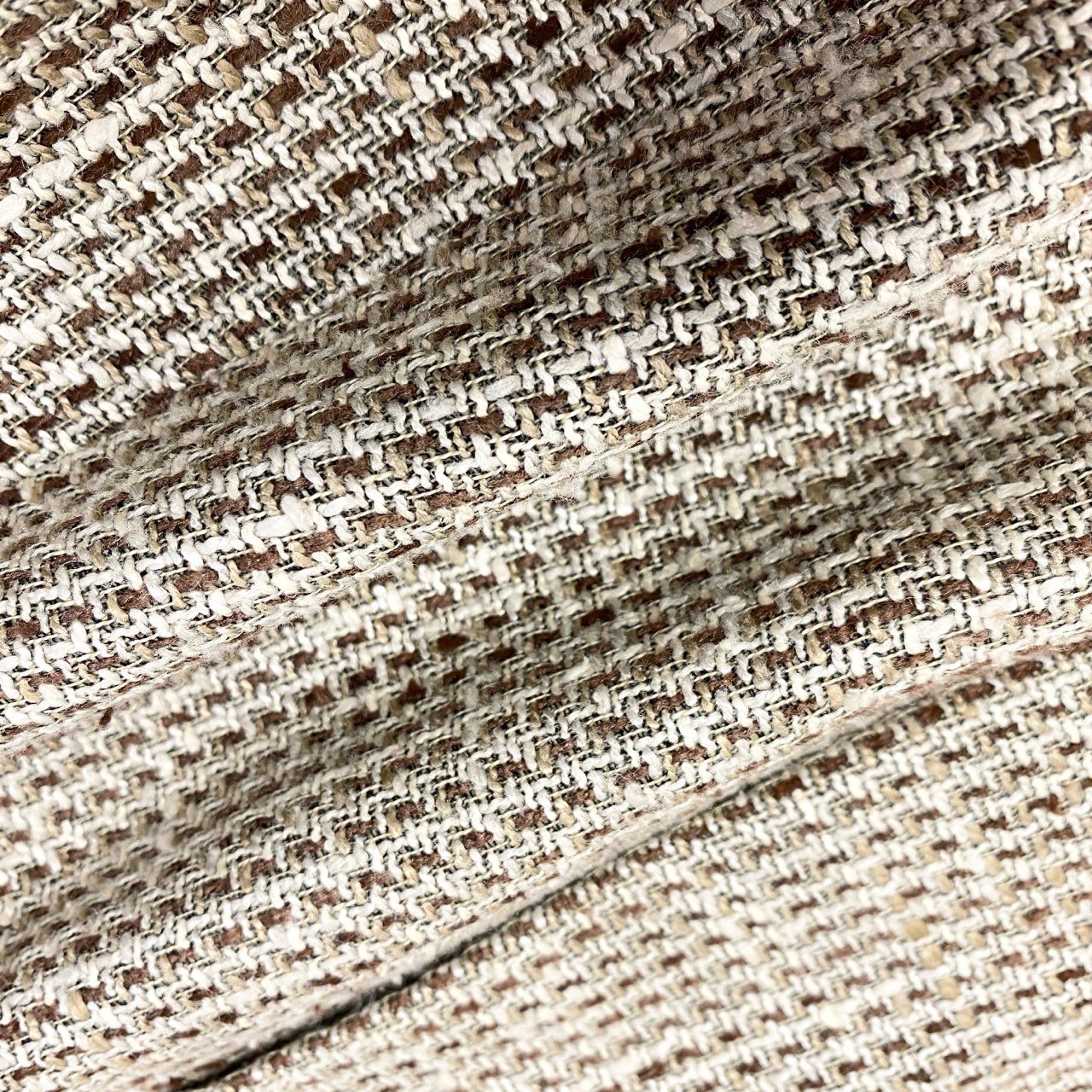 64a28 Loro Piana ロロピアーナ サマーツイードテーラードジャケット パイピング シルク混 イタリア製 38サイズ ベージュ系 レディース 女性用u02t