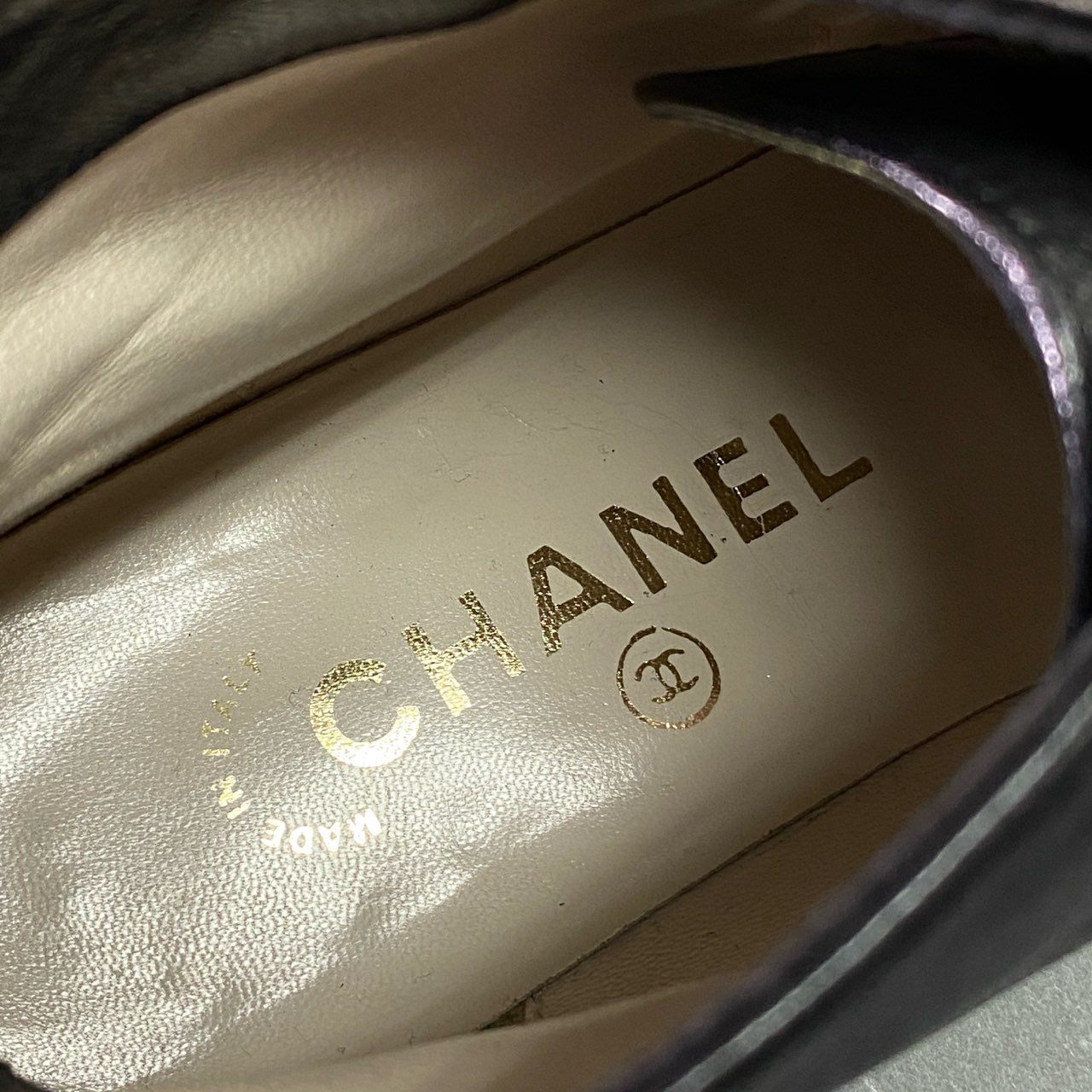 1l18 CHANEL シャネル ココマーク レザーショートブーツ 35 1/2 ブラック Leather チャッカブーツ イタリア製 シューズ 靴