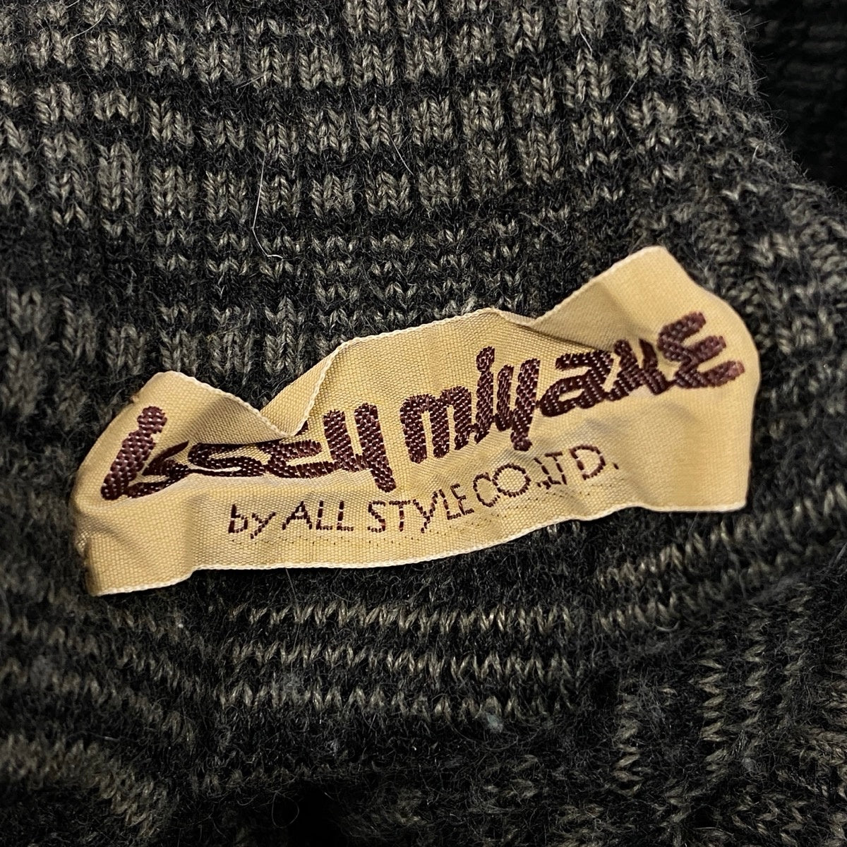 Ag10 issey miyake イッセイミヤケ 70's ニットスカート ロングスカート ボーダー グレー系 レディースk02i