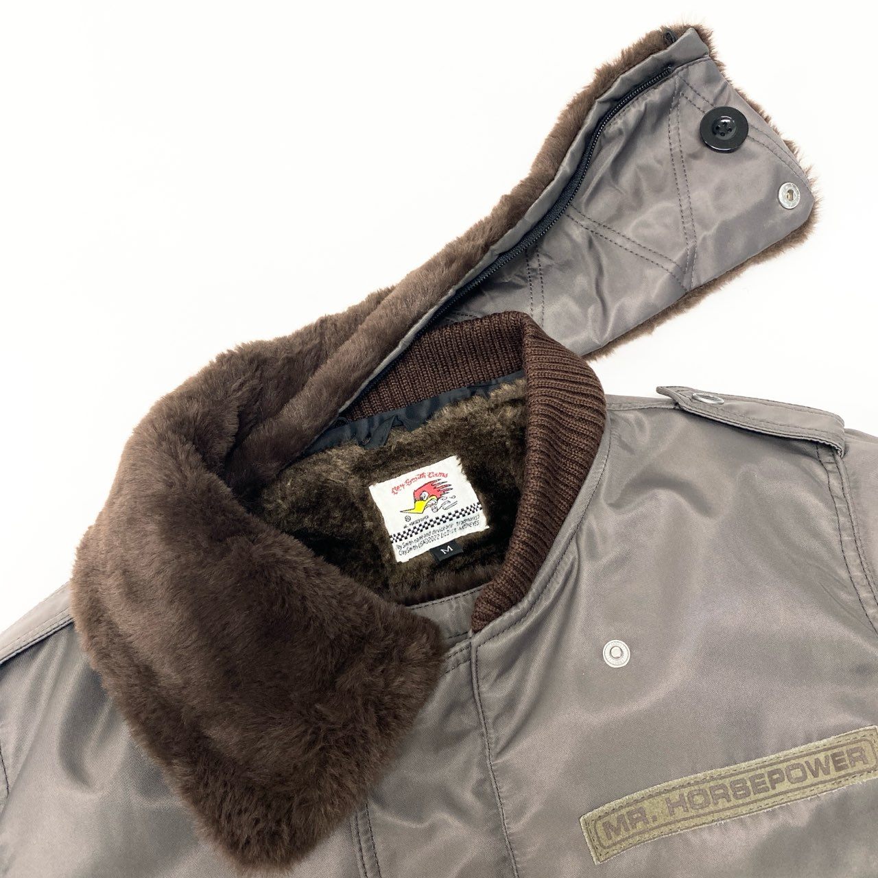 86c4 CLAY SMITH クレイスミス ウィンタージャケット フライトジャケット サイズM チャコールグレー メンズ アウターk02i