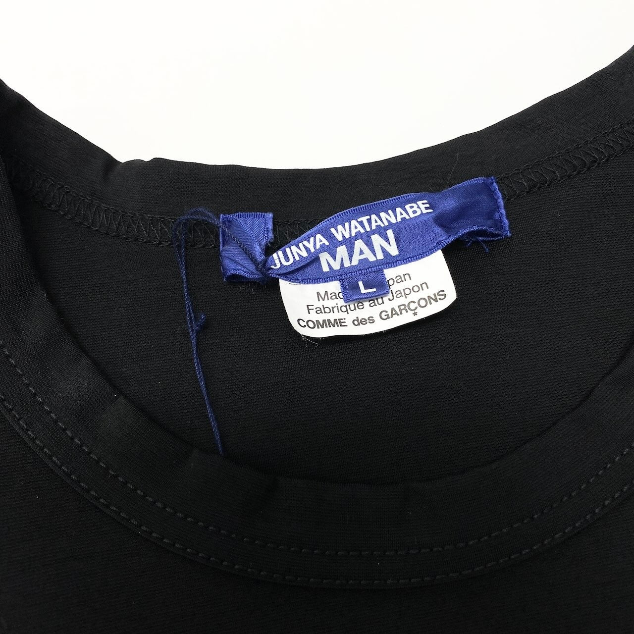 Ad2 【新品保管品】JUNYA WATANABE MAN ジュンヤワタナベ AD2023 半袖Tシャツ  ストレッチTシャツ トップス WM-T017 Lサイズ ブラック メンズ 男性用o07t