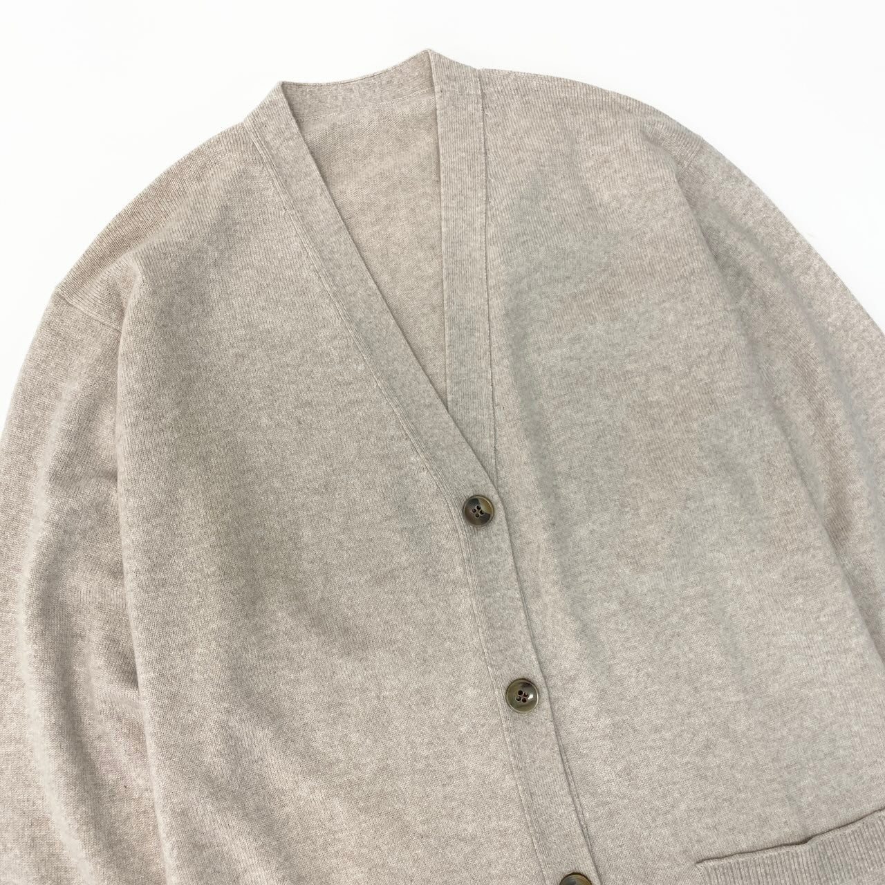 56e12【未使用保管品】 CHRISTIAN AUJARD クリスチャンオジャール カシミヤニットカーディガン ロングカーディガン サイズ9T ライトベージュ Cashmere100％ レディース 女性用u02t