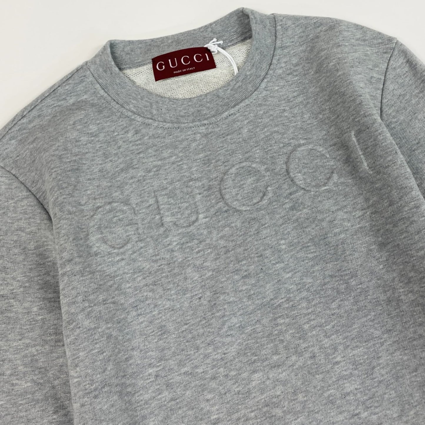 Ib23 《極美品》 GUCCI グッチ 2024 スウェットシャツ トレーナー コットンジャージー XS グレー コットン レディースta2