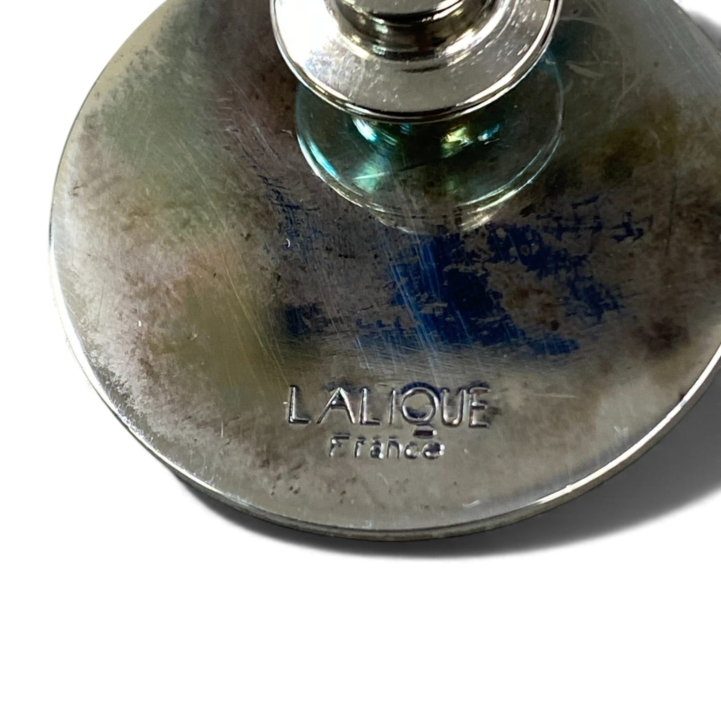 l14 LALIQUE ラリック クリアミラーボール ピンブローチ バッジ シルバー アクセサリー ジュエリー 箱付きt18r