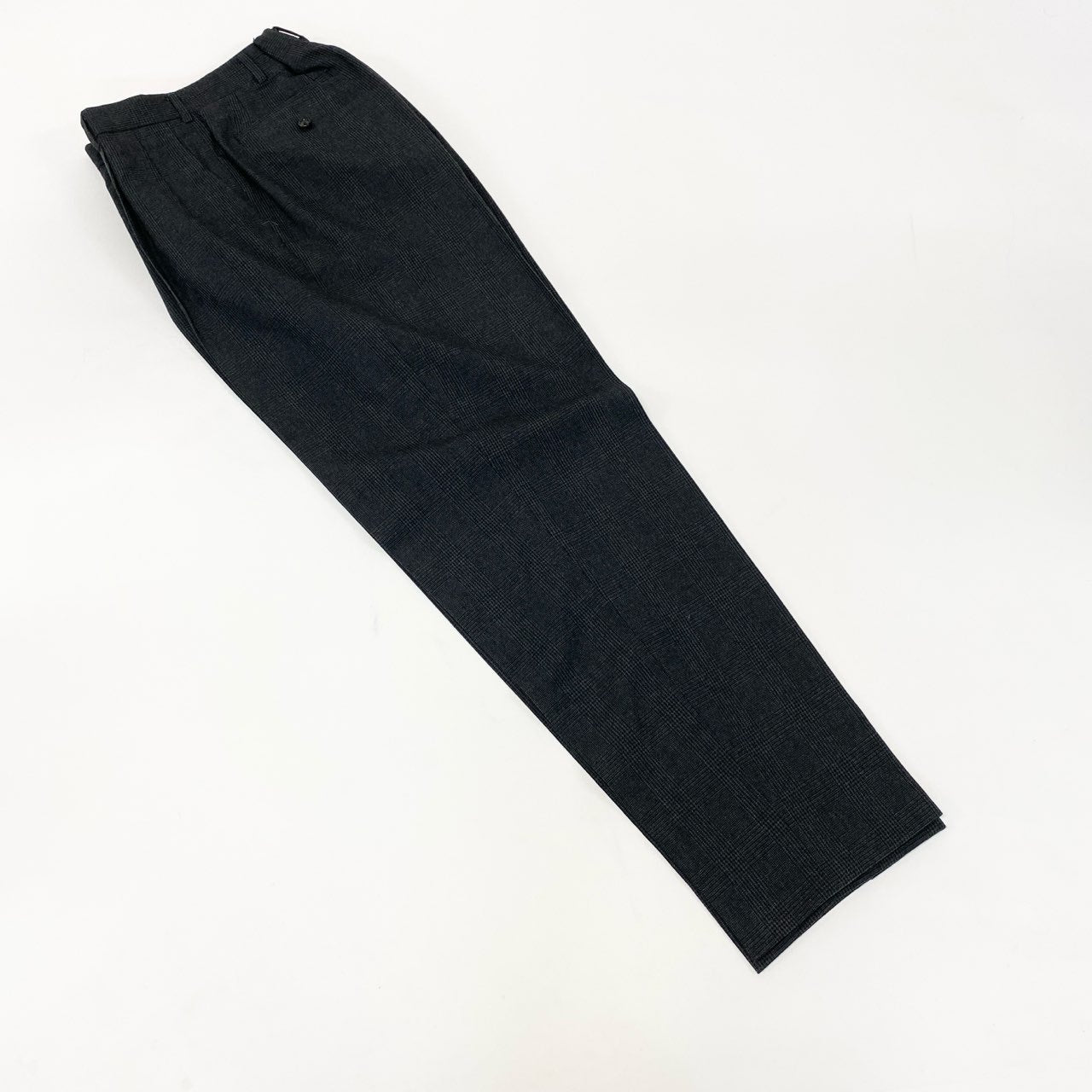 6k1 COMME des GARCONS HOMME コムデギャルソンオム 田中オム セットアップスーツ シングル 2B グレンチェック テーラードジャケット タックパンツ フォーマル AD1992  M グレー ウール100％o07t