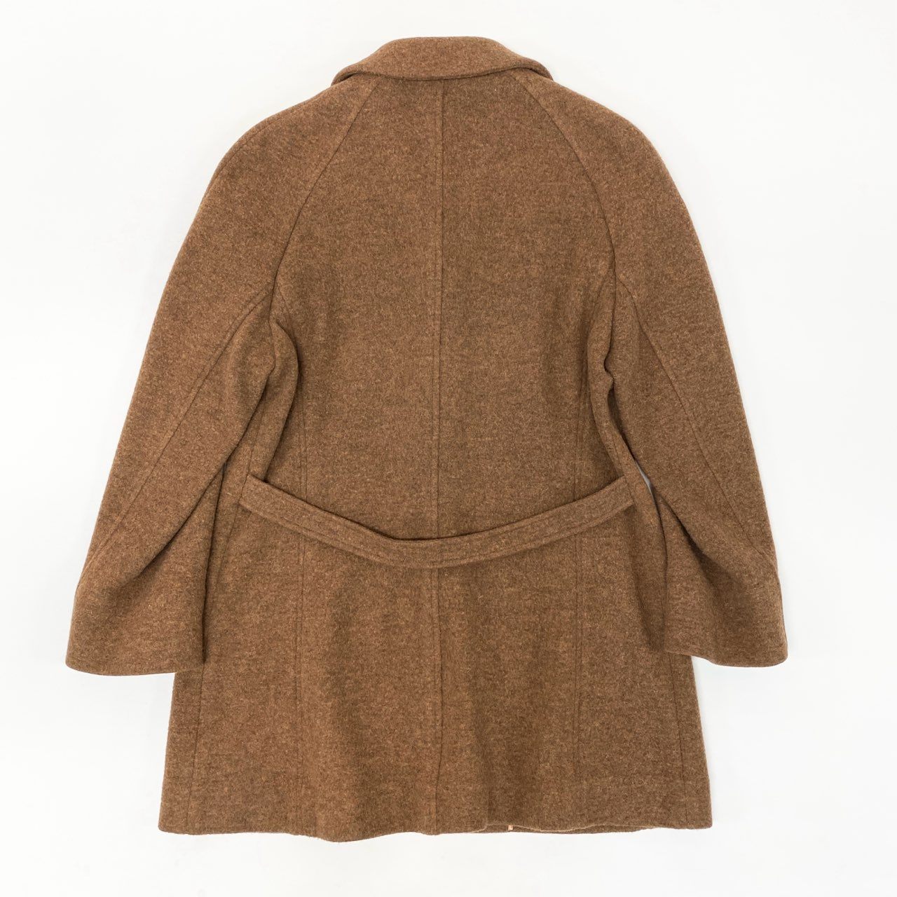 36k28 Aquascutum OF LONDON アクアスキュータム 英国製 チェスターコート 縮絨ウール アンゴラ混  10REG ブラウン レディース 女性用u02t