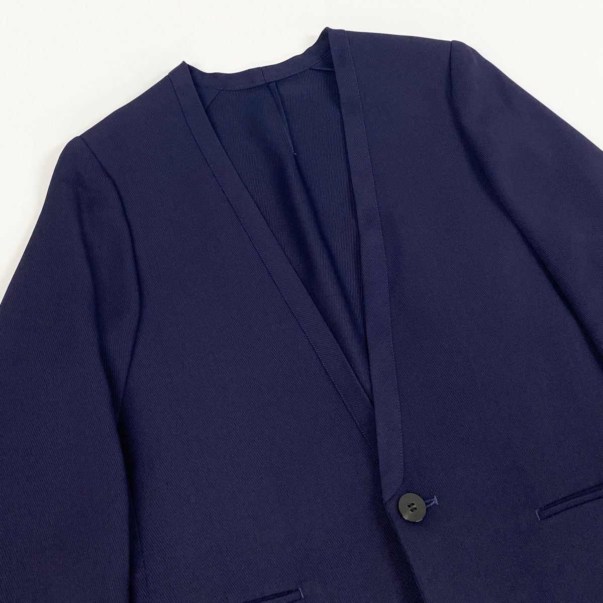 84e29【美品】 OVERCOAT オーバーコート 23ss Collerless Single Breasted Jacket カラーレス シングルジャケット S23J014-DWT 00 ネイビー メンズ 紳士服u02t