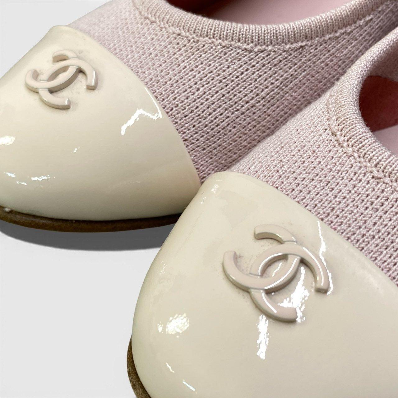 2a23《美品》 CHANEL シャネル ココマーク バレリーナ フラットシューズ G33411 サイズ34 1/2 ピンク バレエシューズ パンプス 箱付t18r