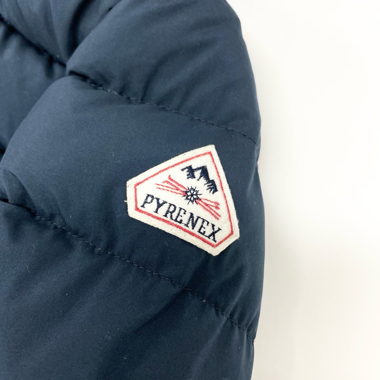 57L8 PYRENEX ピレネックス SPOUTNIC SOFT スプートニックソフト ダウンジャケット フード取り外し可 レディース 34 ネイビーu02t