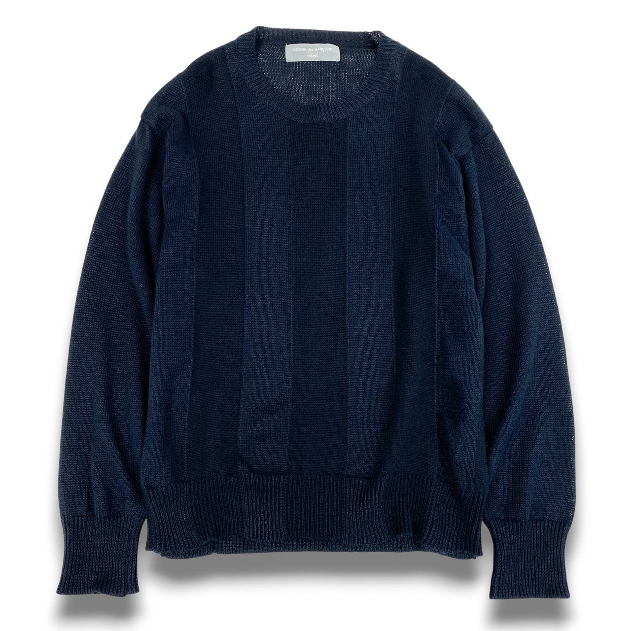 Ab20 COMME des GARCONS HOOME コムデギャルソンオム 1994 田中オム サマーニット セーター ネイビー ストライプ リネン 90su02t