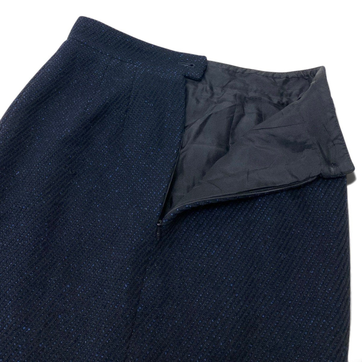 Ci13 CHANEL シャネル 2008年 タイトスカート 膝丈スカート ココマークボタン フランス製 P34132 36 ブラック レディース 女性用u02t