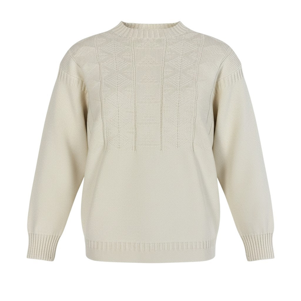 Ma28 Maison Margiela メゾンマルジェラ デストロイ アランニット フィッシャーマン セーター ニットセーター Mサイズ アイボリー メンズ 男性用o07t