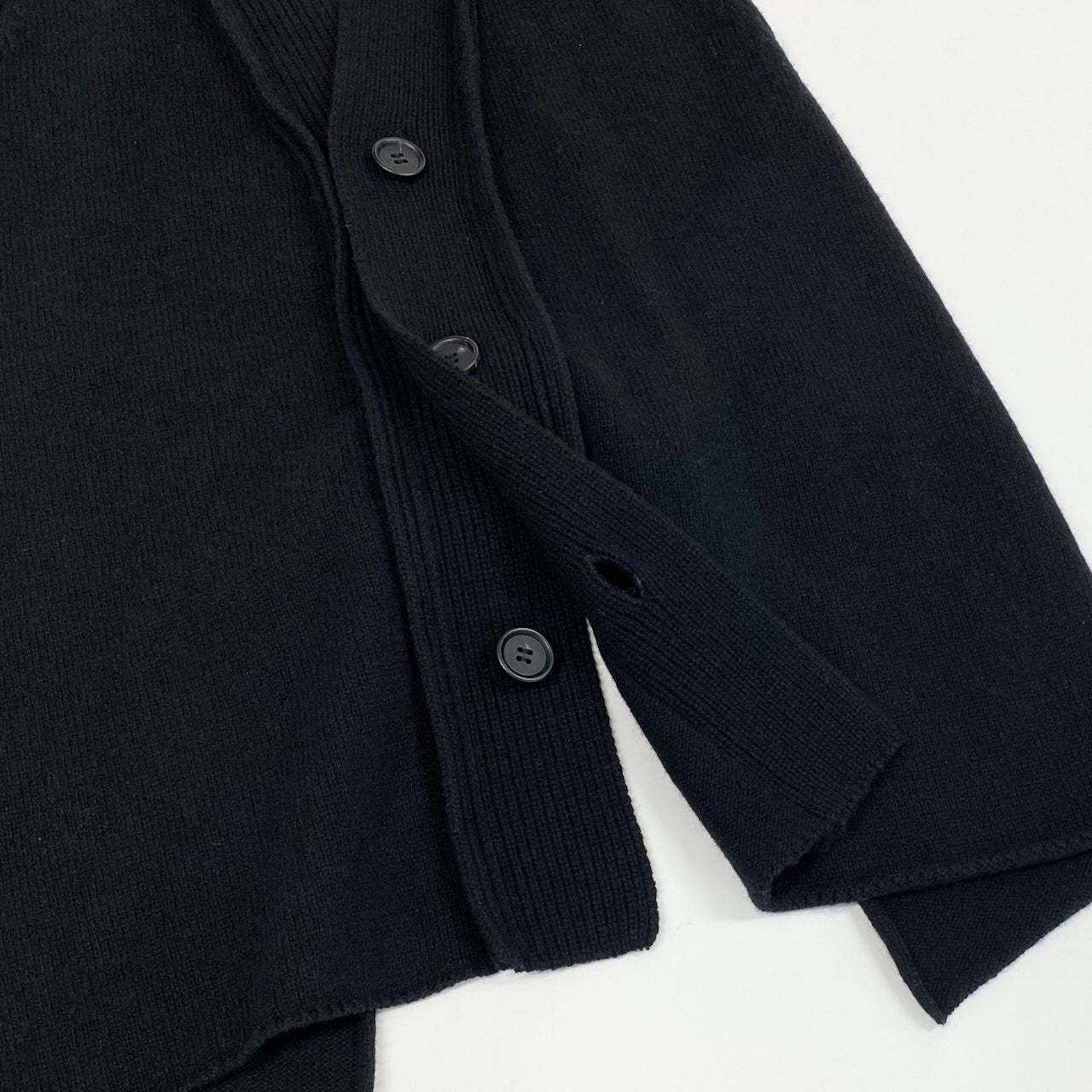 20d18 Yohji Yamamoto ヨウジヤマモト 変形ニットベスト ニットセーター トップス FV-B52-001 2サイズ ブラック メンズ 男性用u02t