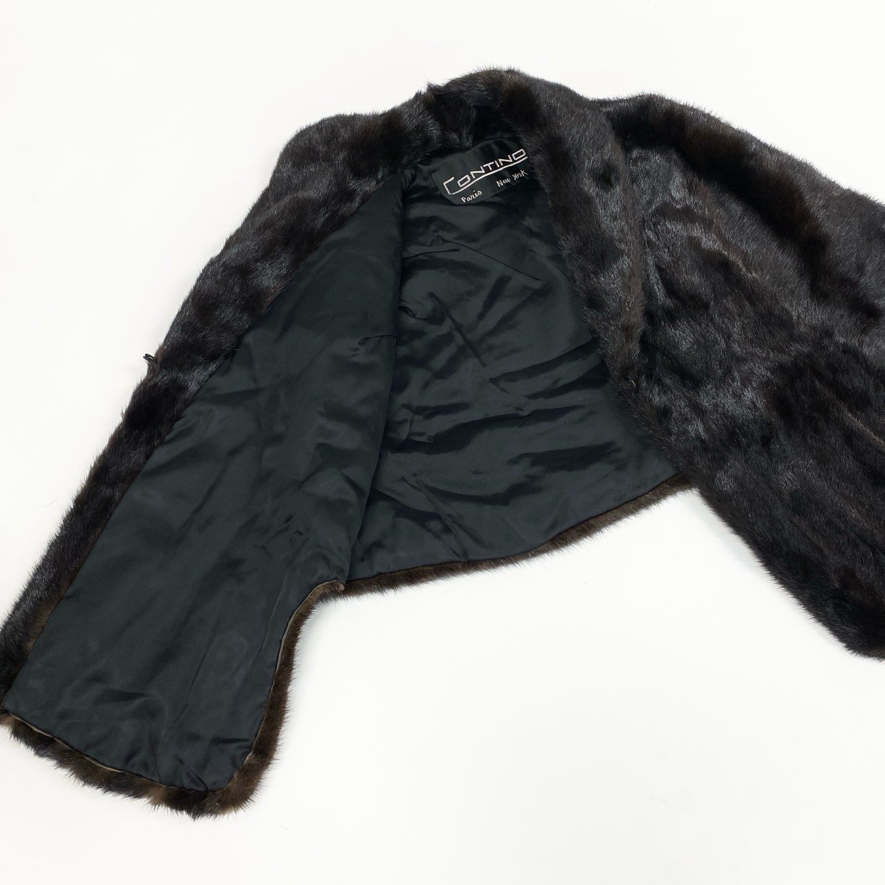 6b16 BLACKGLAMA ブラックグラマ ダークミンク ケープ ポンチョ サイズF ブラウン 最高級本毛皮 ショール Mink Fur Capet18r