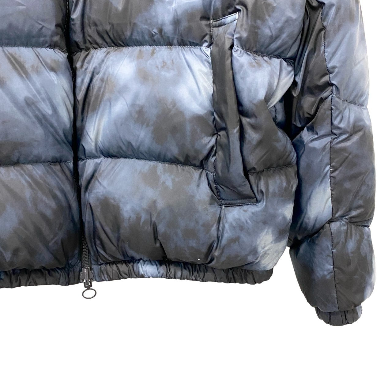 69c2 ARMANI EXCHANGE アルマーニエクスチェンジ リバーシブル ダウンジャケット ジャンパー 2way ダブルジップ メンズ 紳士服 Lサイズ ネイビーu02t