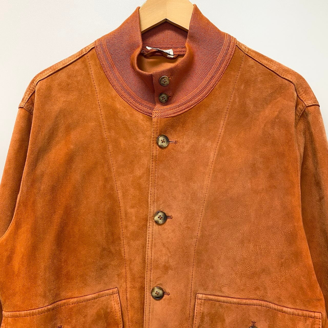 77e18 Schiatti＆C. スキャッティ スエードレザージャケット ブルゾン アウター イタリア製 オレンジ レザー メンズ 男性用u02t