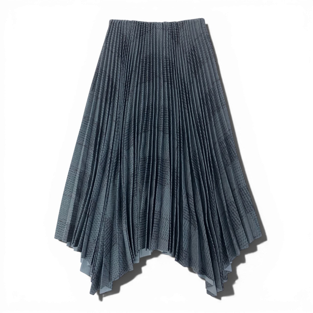 82a29 FABIANA FILIPPI ファビアナフィリッピ プリーツスカート ロングスカート チェック柄 XSサイズ グレー系 レディース 女性用u02t