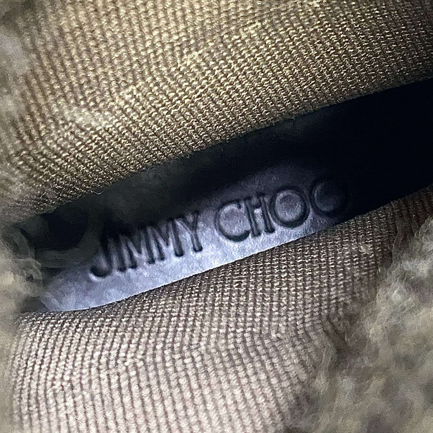 1L10 【美品】JIMMY CHOO ジミーチュウ デヴィンニットソックス スエードブーツ ８ホールブーツ ブーツ 42サイズ カーキ メンズk02i