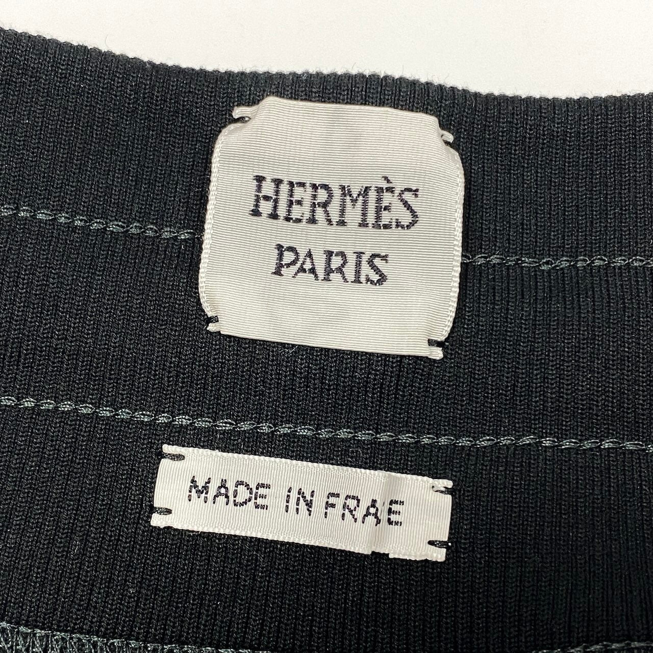 Id23  Hermès エルメス 25aw Palefroi Remix プリント ミニスカート  5H4306DT サイズ34 ブラック コットン100％ レディース 女性用o07t