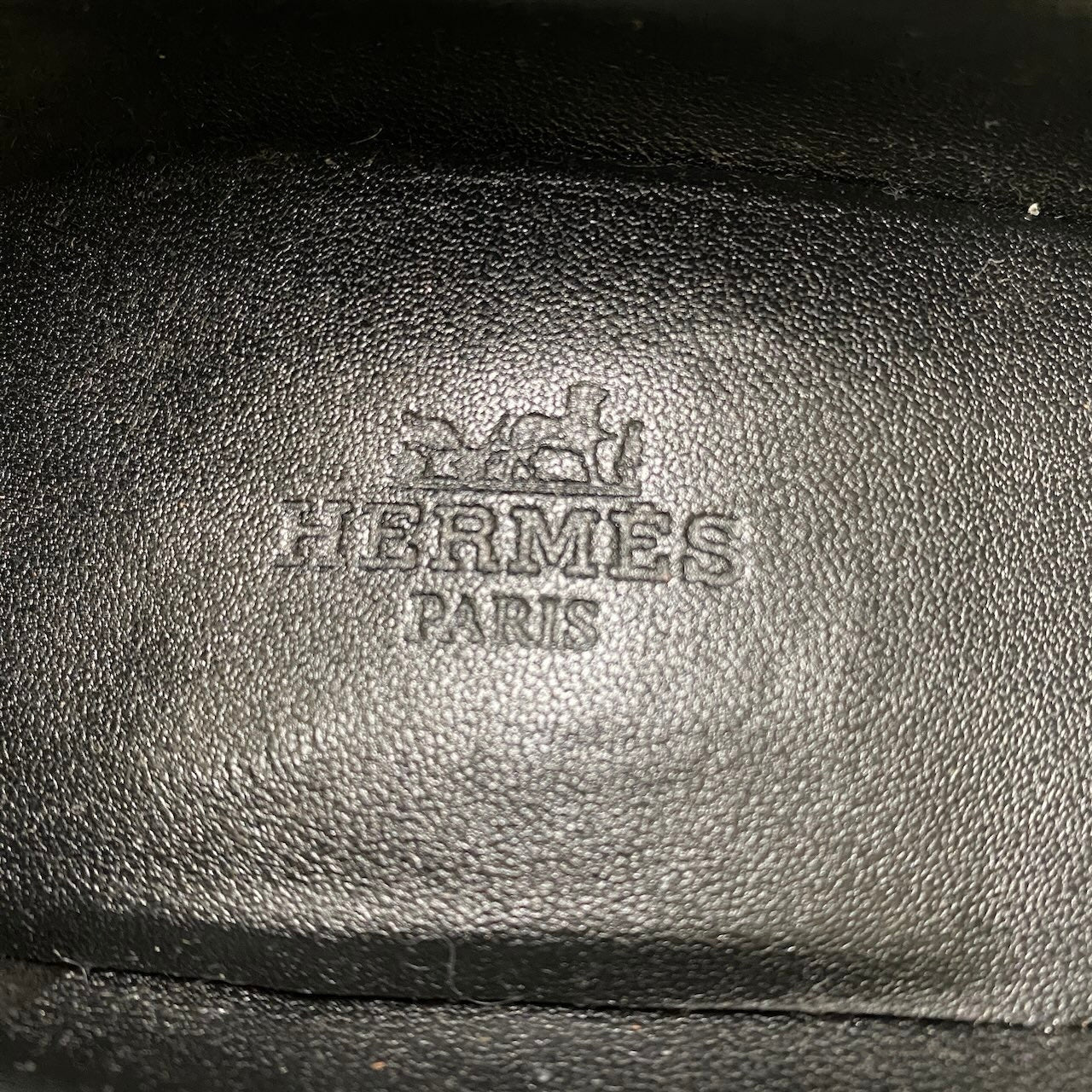 i1 Hermès エルメス アンタンポレル50 チャンキーヒール パンプス サイズ38 1/2 ブラック レザー レディースk02i