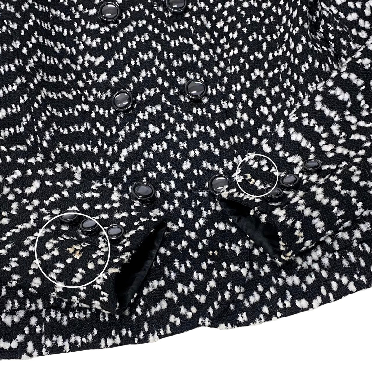 25i27 Christian Dior クリスチャンディオール スカートセットアップ ツイード ジャケット スカート 9サイズ ブラック ホワイト レディース 女性用u02t