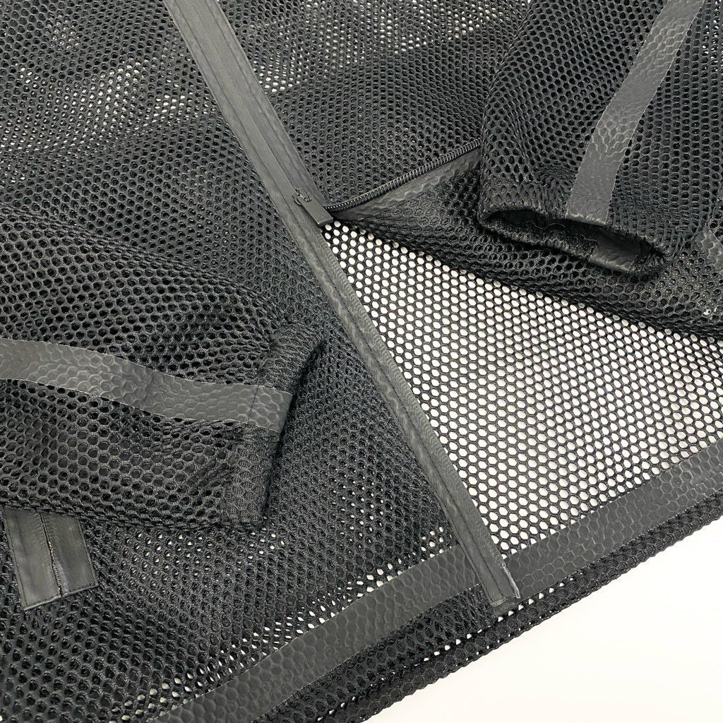 29a9 FENDI フェンディ フルジップ メッシュパーカー バグズアイ フーディージャケット バックロゴ イタリア製 メンズ 紳士服 FW0832 A6TS 48 ブラックo07t