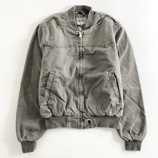 59e12 《未使用保管品》 タグ付 Carhartt WIP カーハート ダブルアイピ― SANTA FE BOMBER サンタフェボンバー ジャケット ブルゾン I030284 XSサイズ ブラック グレー コットン