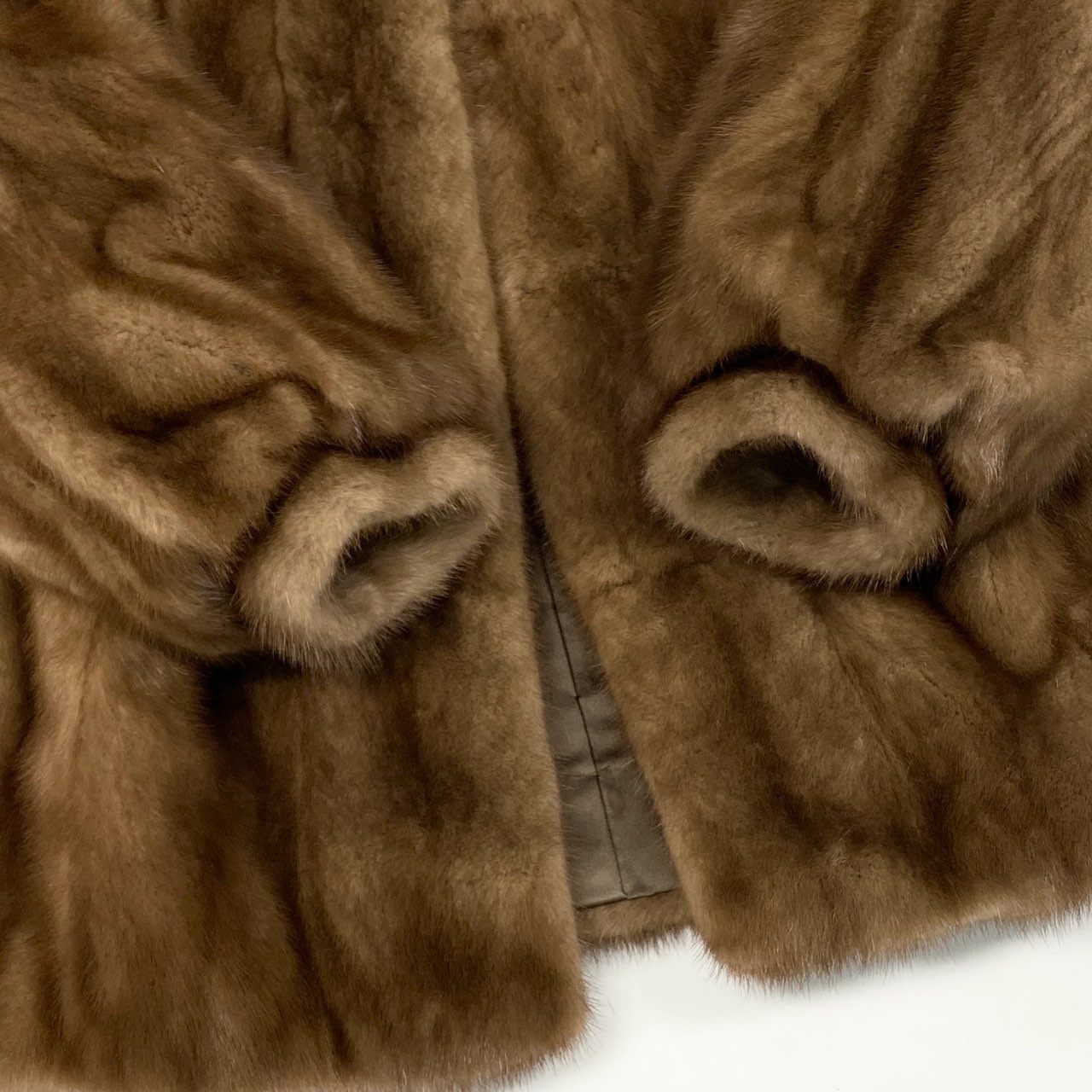 73b20 BRONZE FUR パステルミンク ファーコート サイズ13 ブラウン 本毛皮 Mink Fur Coat 毛質◎t18r