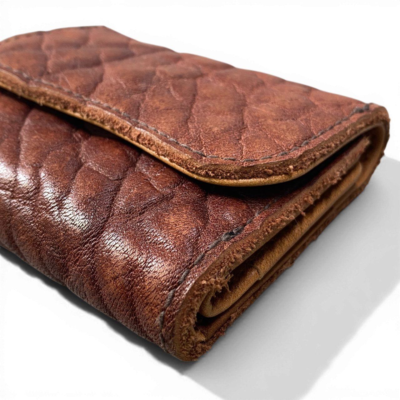 c23 Y2 Leather ワイツーレザー ブルハイド トリドールドウォレット ブラウン レザー 財布 3つ折り財布 メンズ アメカジk02i