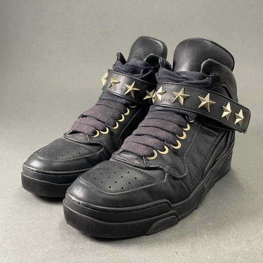 1f2 GIVENCHY ジバンシィ Tyson Stars Hi タイソンスターズ ハイカットスニーカー 43 ブラック レザー イタリア製 シューズ ジバンシー