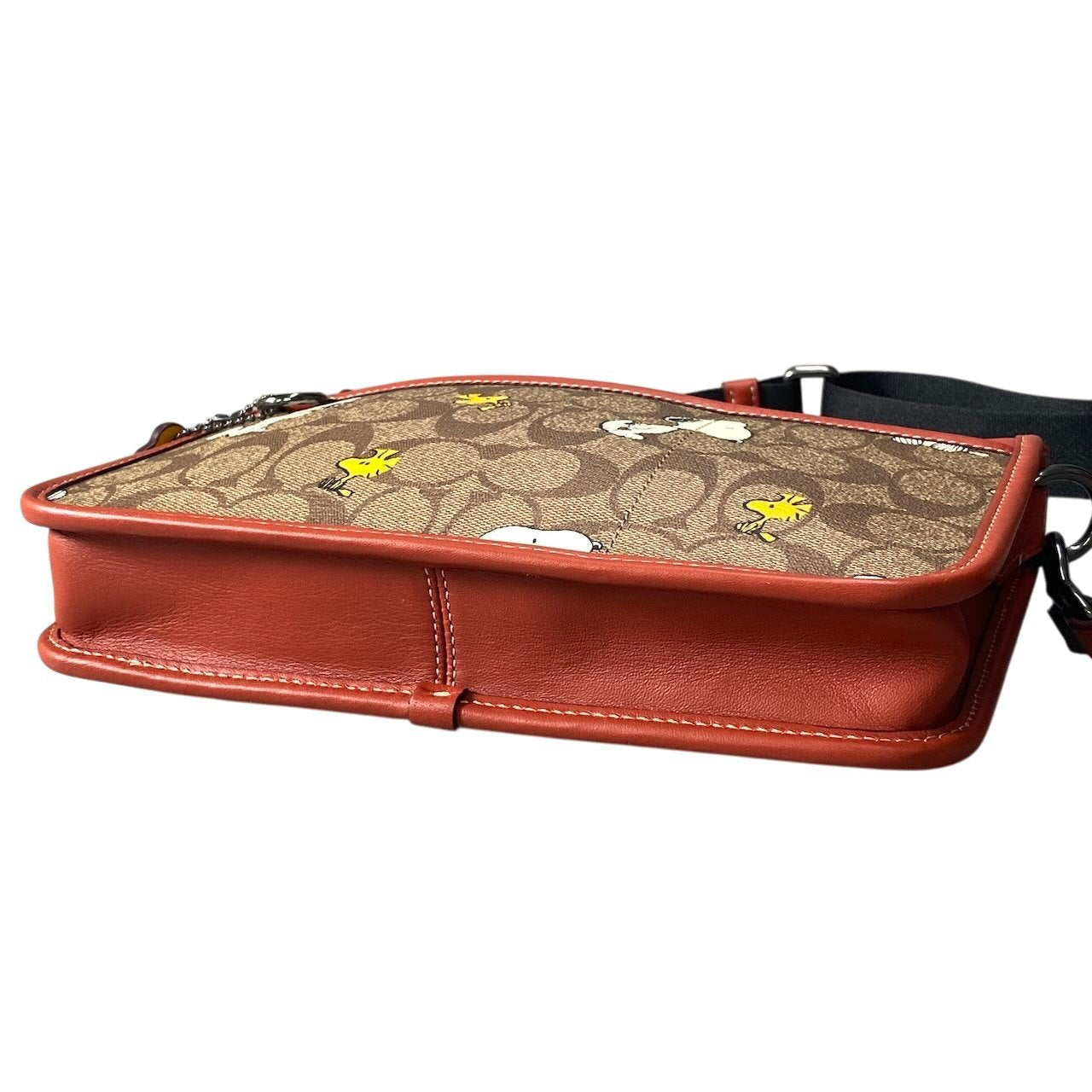 f11 《極美品》 COACH コーチ × PEANUT ピーナッツ スヌーピー ポーチ付き ショルダーバッグt18r