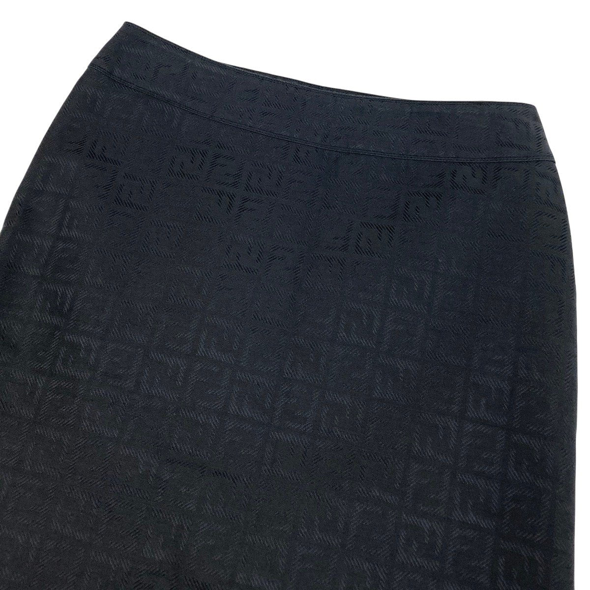 Ih11 【新品保管品】FENDI ズッカ柄 タイトスカート イタリア製 40サイズ ブラック レディース 女性用k02i