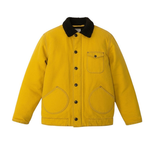 65c10 ONE PIECE OF ROCK ワンピースオブロック 米軍N-1 デッキジャケット  ボアジャケット アウター XLサイズ イエロー コットン100％ メンズ 男性用o07t