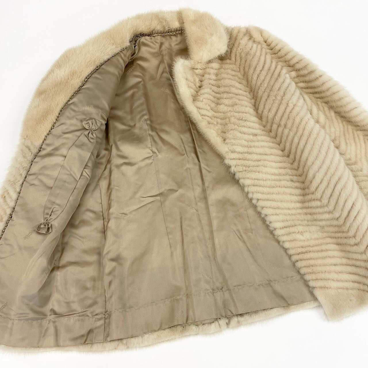 47e13 Josephine ジョセフィーヌ パールミンク ファーコート サイズ11 ホワイト 本毛皮 Pearl Mink Fur Coat リアルファーt18r