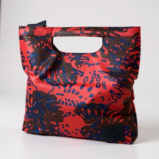 gk16《美品》 Vivienne Westwood ヴィヴィアンウエストウッド 2WAY ショルダーバッグ レッド レザー 総柄 ハンドバッグ クラッチバッグ 鞄 カバンt18r