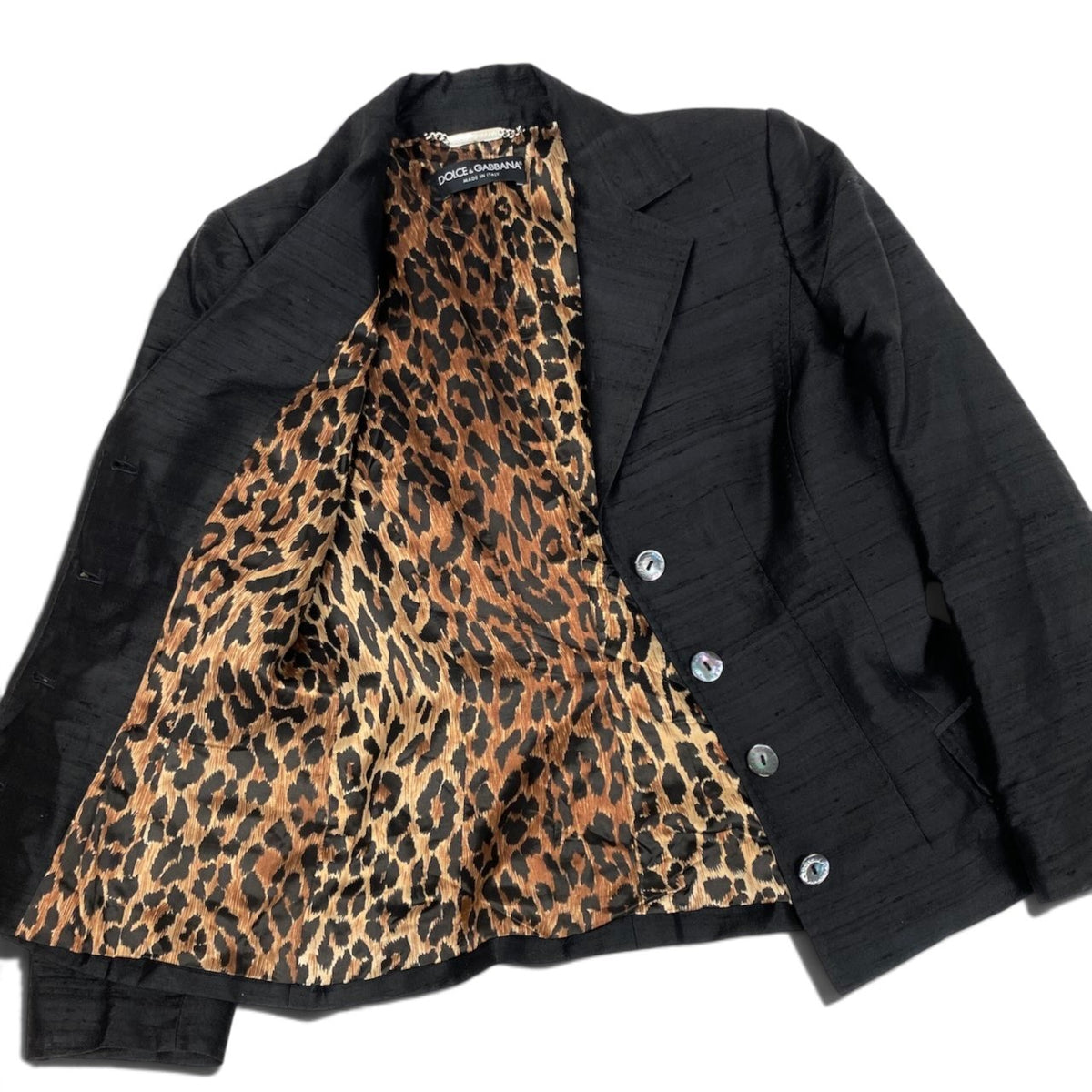 i19 DOLCE＆GABBANA テーラードジャケット イタリア製 40サイズ ブラック シルク100％ レディース 女性用u02t