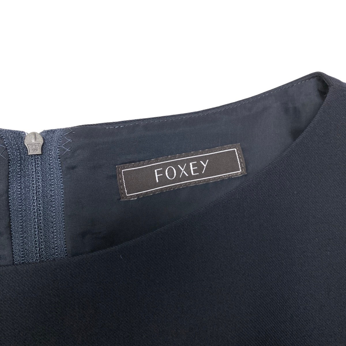 92g27 【未使用タグ付】 FOXEY フォクシー 2025年 Fontana ノースリーブ ドレスワンピース 45027 サイズ38 ブラック レディースt18r