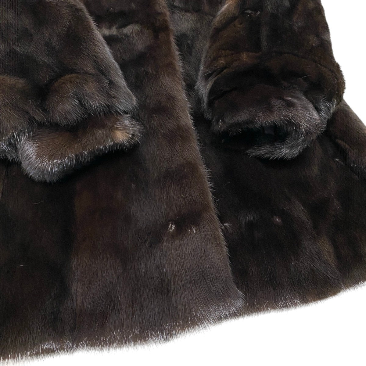 76i24 SAGA MINK サガミンク 金サガ ダークミンク ファーコート サイズ3 ダークブラウン 本毛皮 Dark Mink Fur Coat リアルファーt18r
