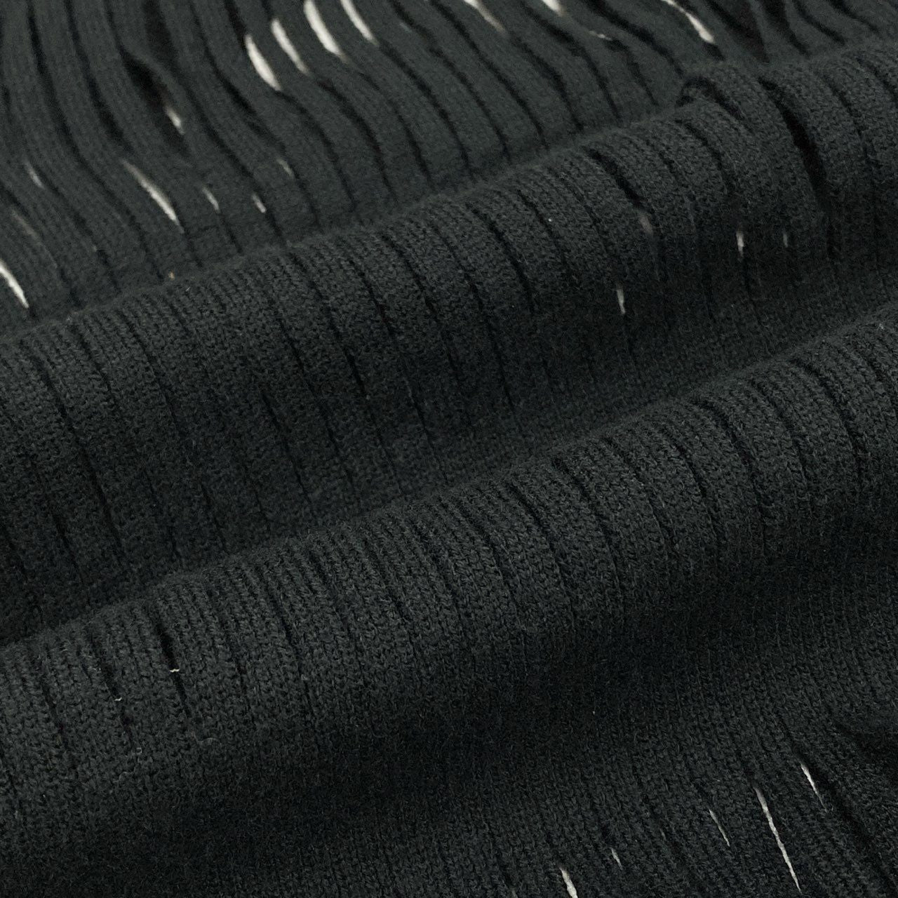 50a29 ISSEY MIYAKE イッセイミヤケ A.POC INSIDE カットワーク ニットワンピース 半袖ワンピース トップス サイズ2 ブラック レディースu02t