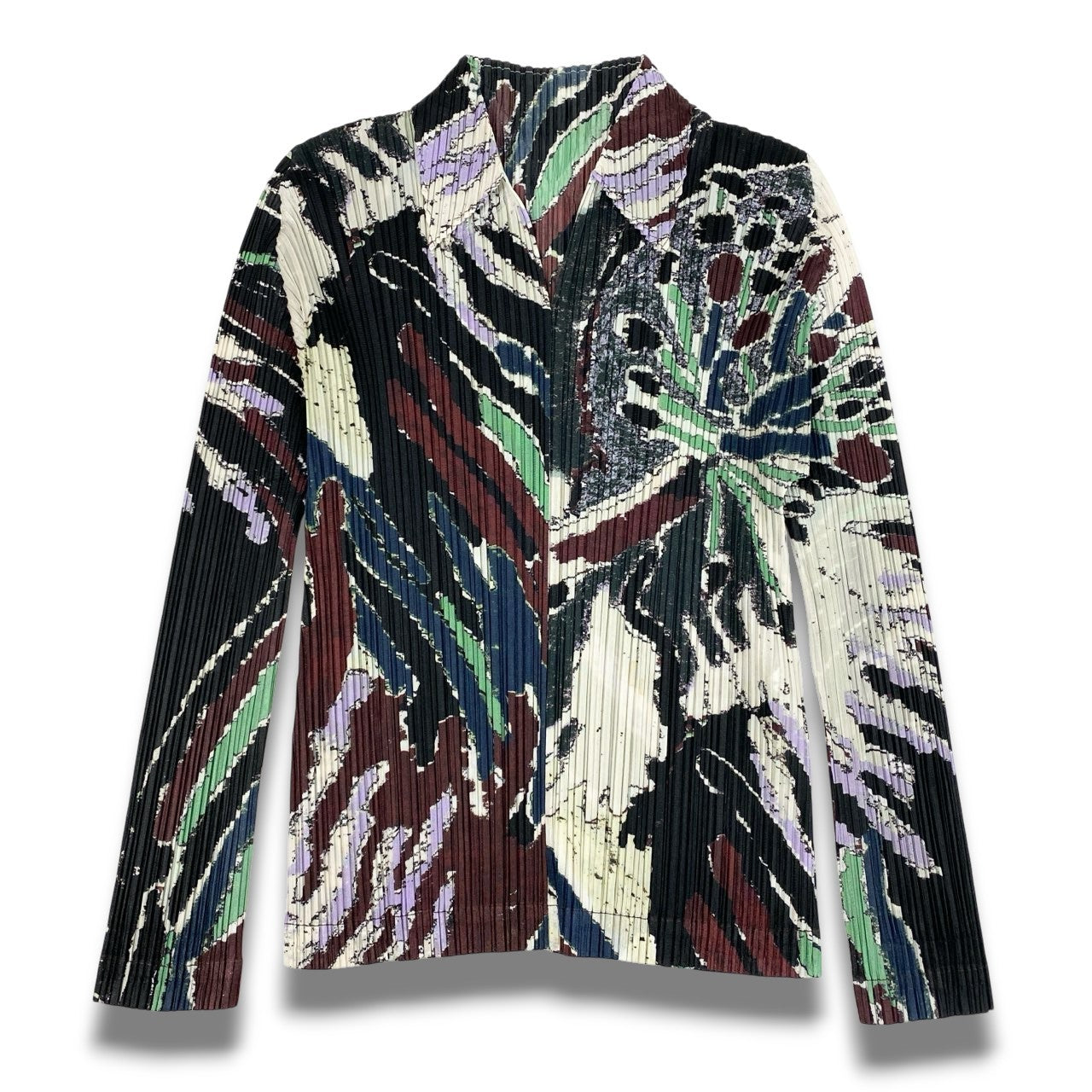 Ac2 PLEATS PLEASE プリーツプリーズ イッセイミヤケ 長袖カットソー プリーツ トップス サイズ3 マルチカラー レディースk02i