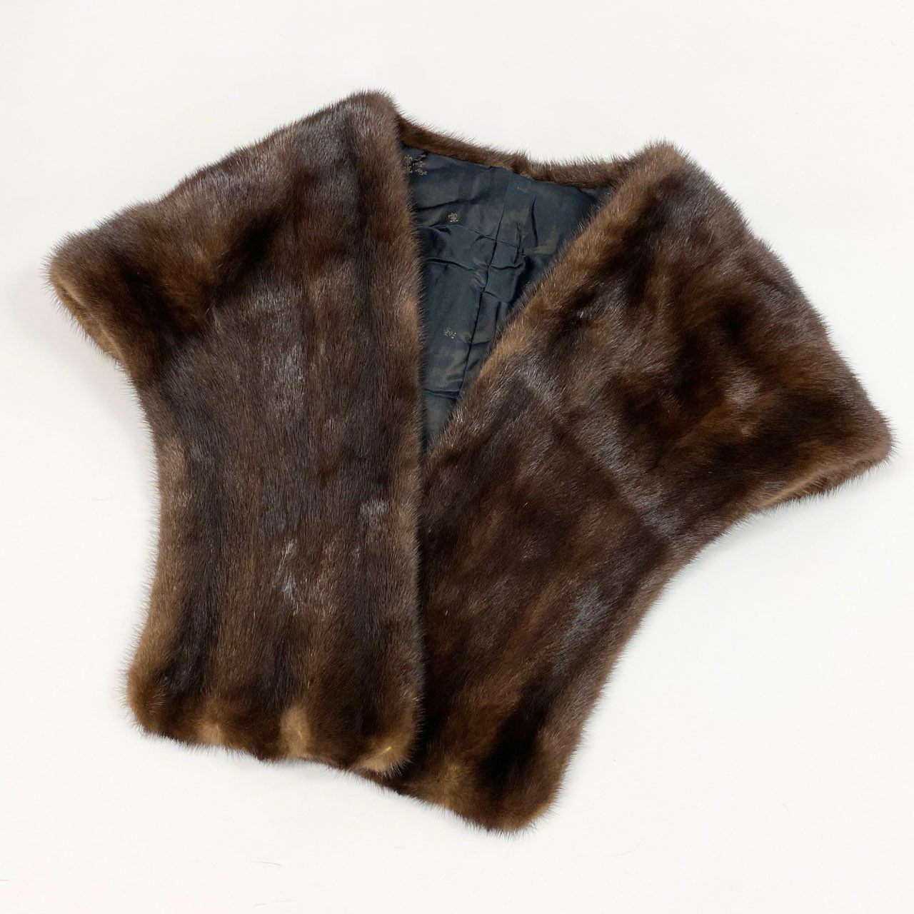 86j23 Futaba Fur フタバファー 最高級毛皮 デミバフミンク 毛皮マフラー 大判ティペット  ブラウン ミンクファー レディースu02t