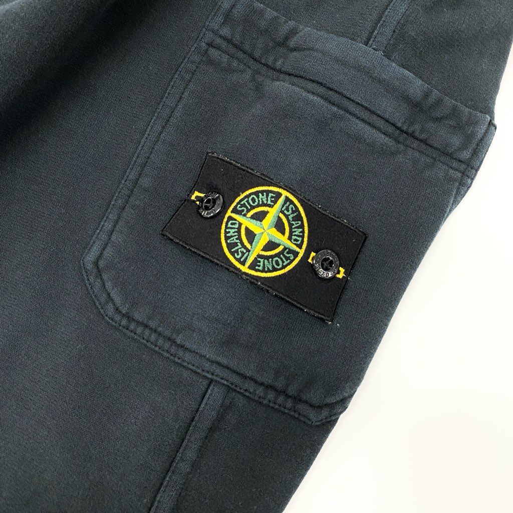 22l28 STONE ISLAND ストーンアイランド ロゴパッチスウェットコットンパンツ カーゴスウェットパンツ ボトム Mサイズ ダークグレー メンズo07t