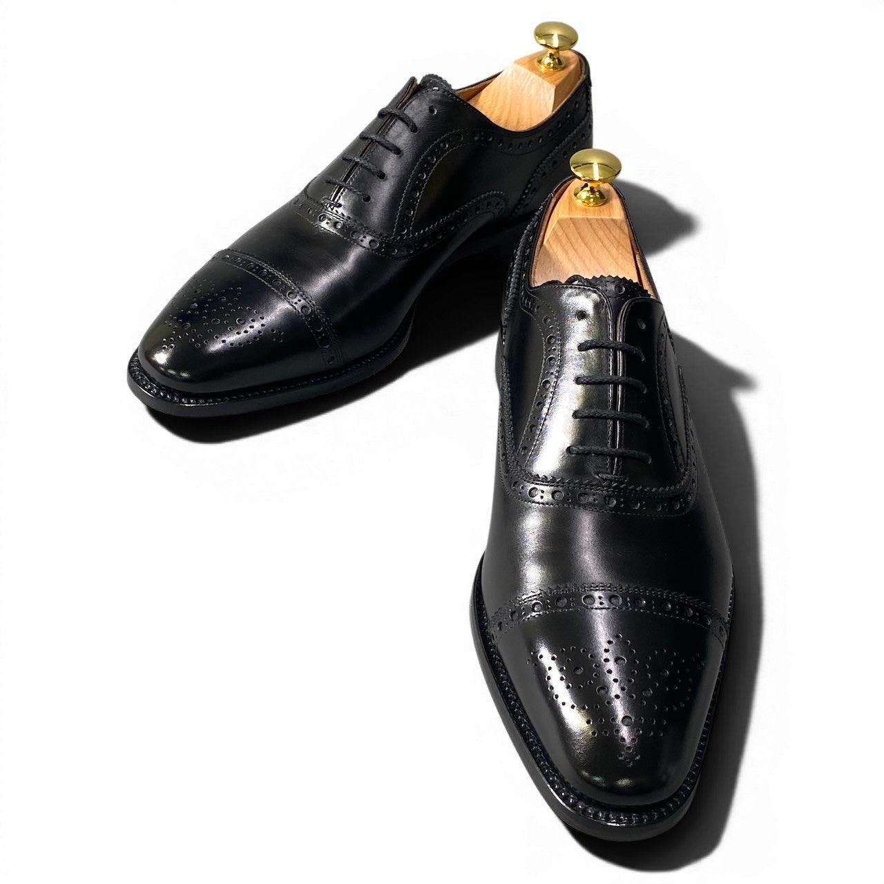 2g7 《極美品》 SCOTCH GRAIN スコッチグレイン 限定規格品 KUROBAKO2020 ドレスシューズ 20201 25.5cm ブラック レザー 革靴 純正シューツリー付t18r