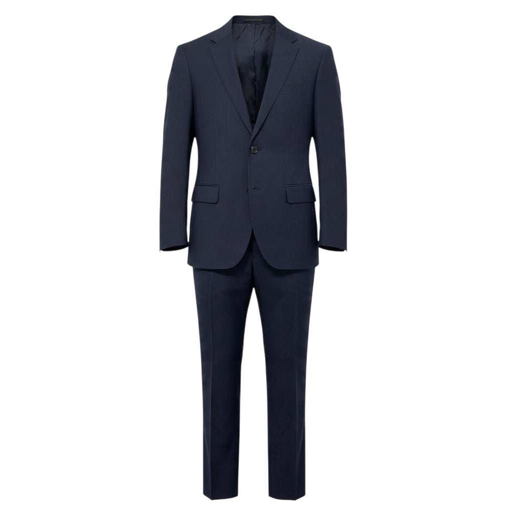 3j22 【美品】 WORKER CLOTHING SUPPLY ワーカークロージングサプライ カノニコ生地 セットアップ シングルスーツ 2B サイズ44 ネイビー ウール メンズu02t