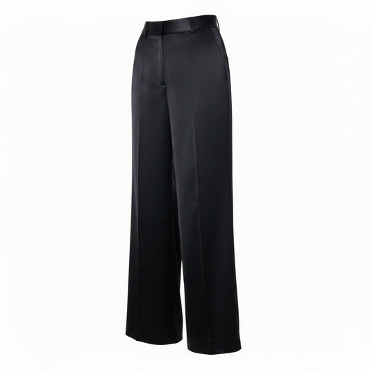 Eh1 JIL SANDER ジルサンダー トラウザーパンツ ワイドパンツ とろみ素材 スラックスパンツ ワイドシルエット JO3KA0264 J65246 34 ブラック レーヨン100％ レディース 女性用u02t