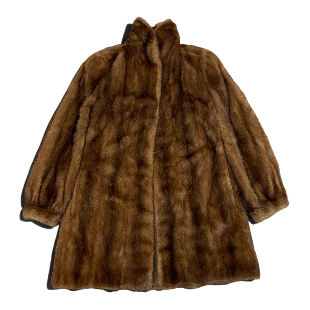 36j7 nakamura fur パステルミンク ファーコート サイズ9-11 茶系 本毛皮 Mink Fur Coat リアルファーt18r
